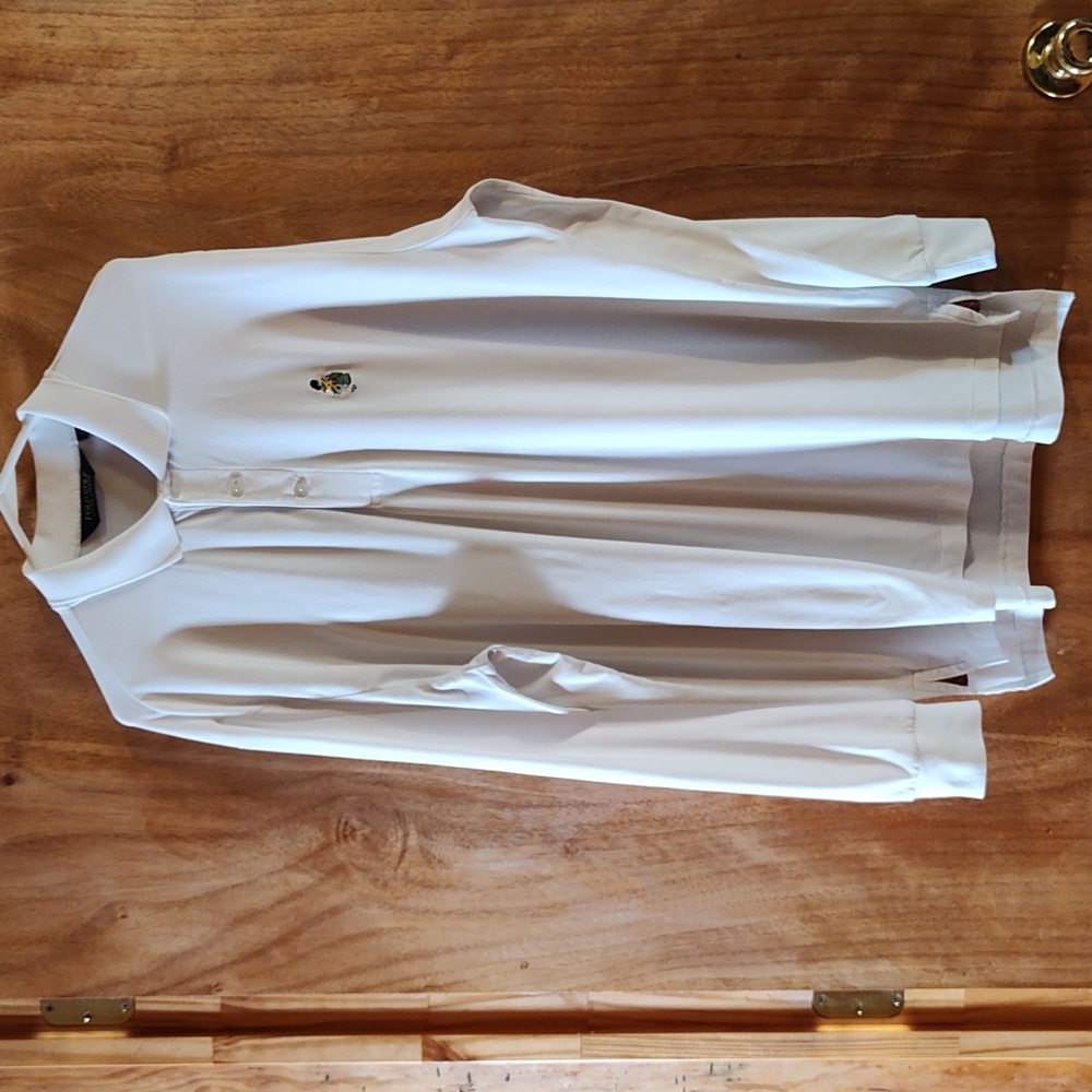 Ralph Lauren Polo Golf Mens Long Sleeve Polo Shirt White Scottish Highlander XL